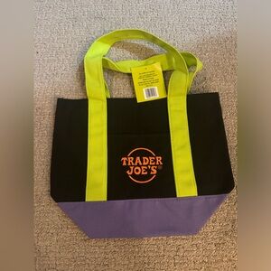 Trader Joe’s Black and Purple Tote Bag
